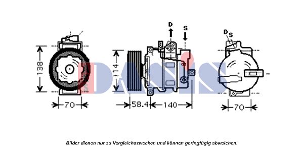 AKS DASIS Компрессор, кондиционер 851549N